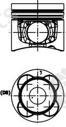  KOLBENSCHMIDT part 40476610 Piston