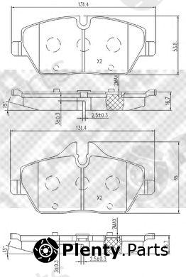  MAPCO part 6803 Brake Pad Set, disc brake