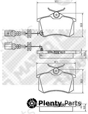  MAPCO part 6492/1 (64921) Brake Pad Set, disc brake