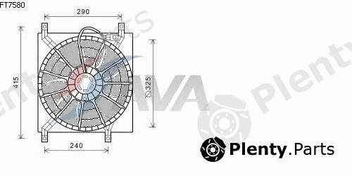  AVA QUALITY COOLING part FT7580 Fan, radiator