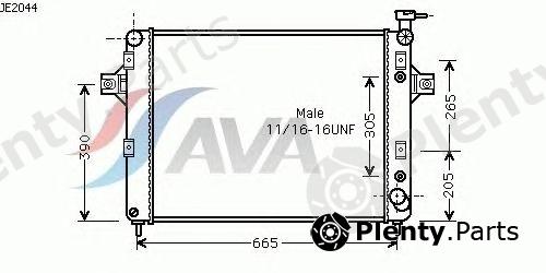  AVA QUALITY COOLING part JE2044 Radiator, engine cooling