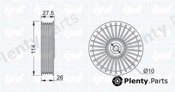  IPD part 15-0430 (150430) Deflection/Guide Pulley, v-ribbed belt