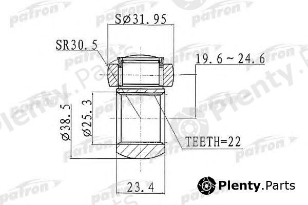  PATRON part PTD003 Tripod Hub, Drive shaft