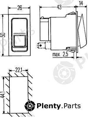  HELLA part 6EH007832-001 (6EH007832001) Switch