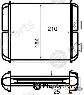  HELLA part 8FH351024-271 (8FH351024271) Heat Exchanger, interior heating