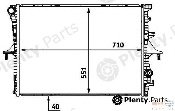  HELLA part 8MK376719-001 (8MK376719001) Radiator, engine cooling