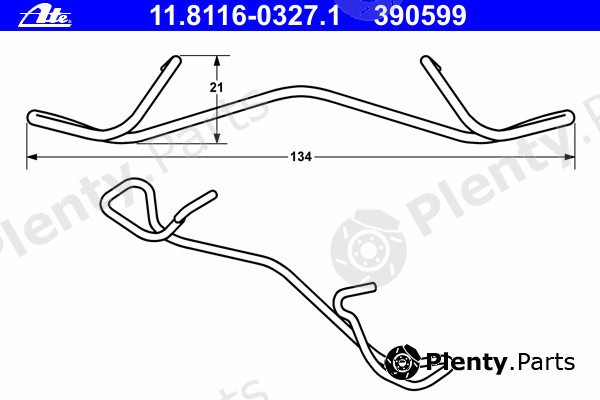  ATE part 11.8116-0327.1 (11811603271) Spring, brake caliper