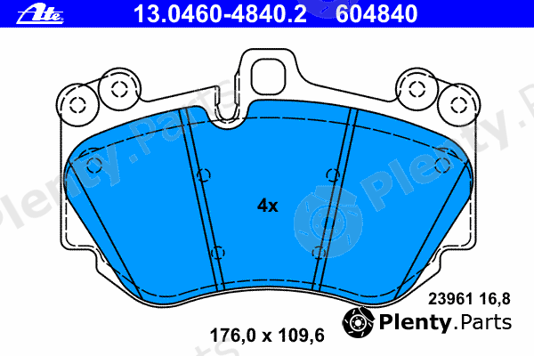  ATE part 13.0460-4840.2 (13046048402) Brake Pad Set, disc brake