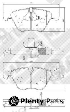  MAPCO part 6811 Brake Pad Set, disc brake
