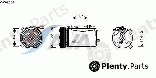  AVA QUALITY COOLING part VWAK164 Compressor, air conditioning