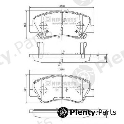  NIPPARTS part N3600550 Brake Pad Set, disc brake