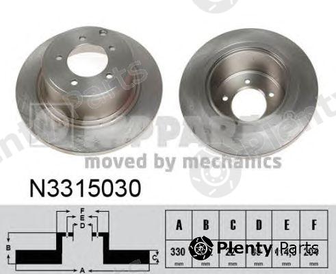  NIPPARTS part N3315030 Brake Disc