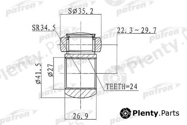  PATRON part PTD004 Tripod Hub, Drive shaft