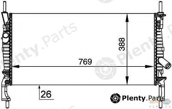  HELLA part 8MK376764-411 (8MK376764411) Radiator, engine cooling