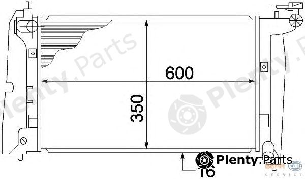  HELLA part 8MK376773-631 (8MK376773631) Radiator, engine cooling