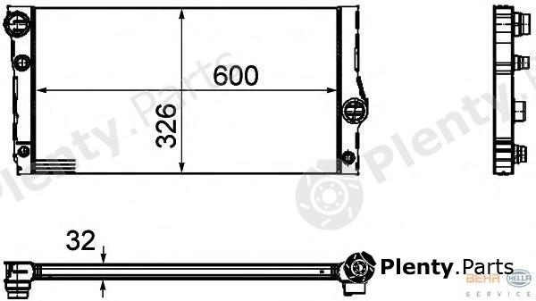  BEHR part 8MK376755-381 (8MK376755381) Radiator, engine cooling
