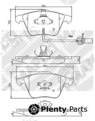  MAPCO part 6792 Brake Pad Set, disc brake