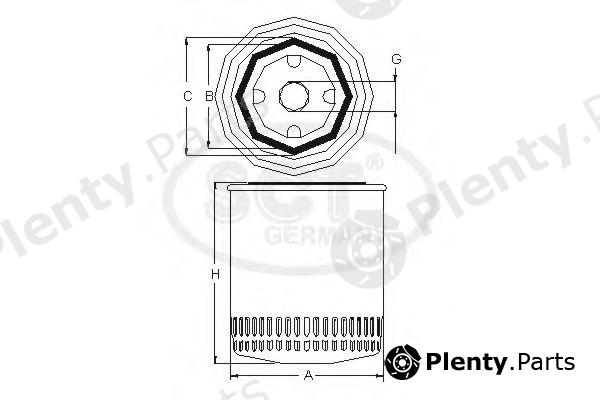  SCT Germany part SM133 Oil Filter