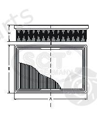  SCT Germany part SB3270 Air Filter