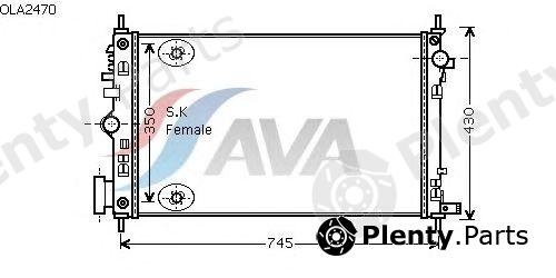  AVA QUALITY COOLING part OLA2470 Radiator, engine cooling