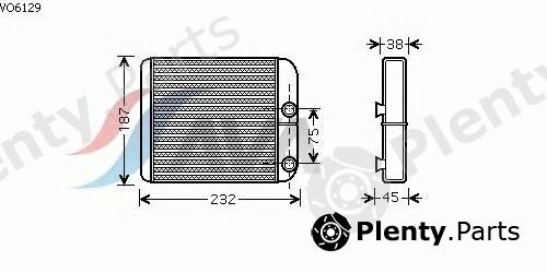  AVA QUALITY COOLING part VO6129 Heat Exchanger, interior heating