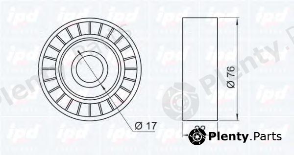  IPD part 14-1024 (141024) Tensioner Pulley, v-ribbed belt