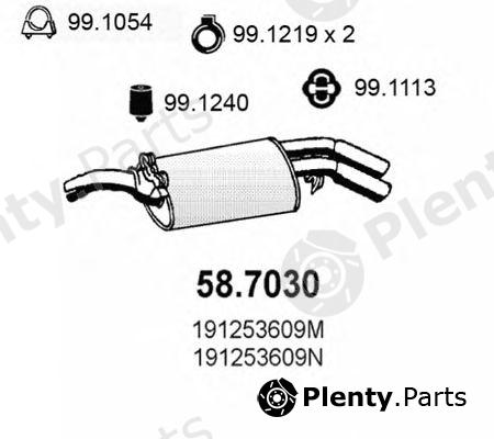 ASSO part 58.7030 (587030) End Silencer