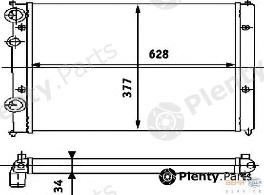  HELLA part 8MK376714-441 (8MK376714441) Radiator, engine cooling