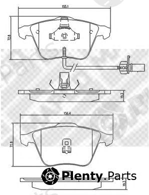 MAPCO part 6718 Brake Pad Set, disc brake