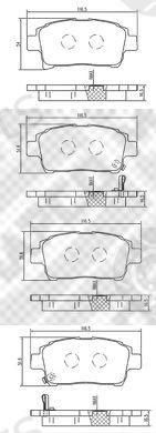  MAPCO part 6788 Brake Pad Set, disc brake