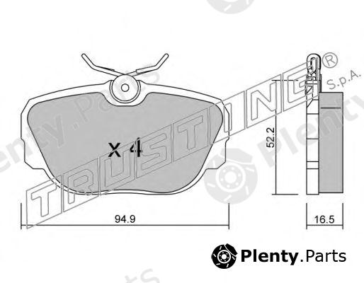  TRUSTING part 3600 Brake Pad Set, disc brake