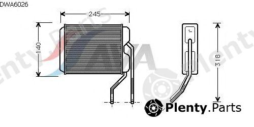  AVA QUALITY COOLING part DWA6026 Heat Exchanger, interior heating