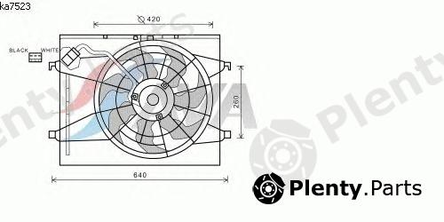  AVA QUALITY COOLING part KA7523 Fan, radiator