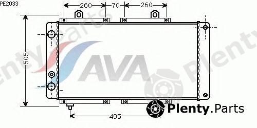  AVA QUALITY COOLING part PE2033 Radiator, engine cooling