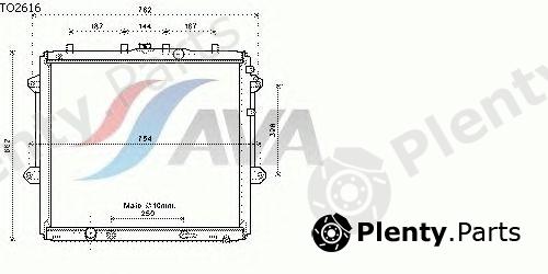  AVA QUALITY COOLING part TO2616 Radiator, engine cooling