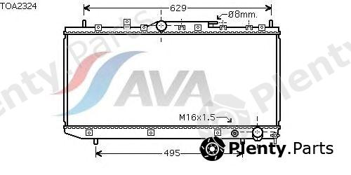  AVA QUALITY COOLING part TOA2324 Radiator, engine cooling