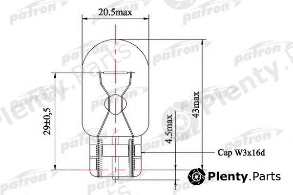  PATRON part PLW21W Bulb, auxiliary stop light