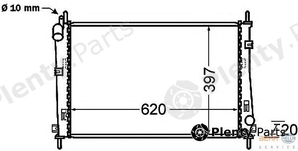  HELLA part 8MK376754-781 (8MK376754781) Radiator, engine cooling
