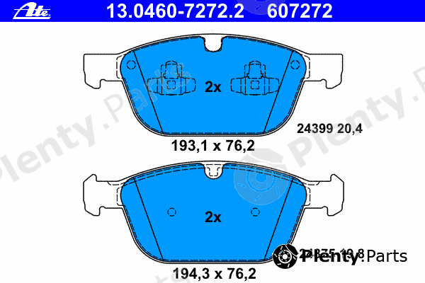  ATE part 13.0460-7272.2 (13046072722) Brake Pad Set, disc brake