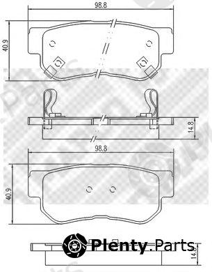  MAPCO part 6736 Brake Pad Set, disc brake