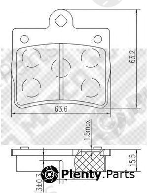  MAPCO part 6780 Brake Pad Set, disc brake