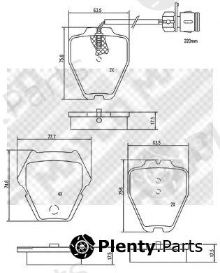  MAPCO part 6817 Brake Pad Set, disc brake