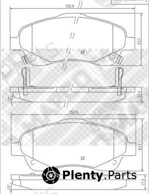  MAPCO part 6834 Brake Pad Set, disc brake