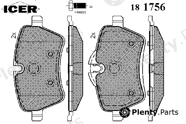  ICER part 181756 Brake Pad Set, disc brake