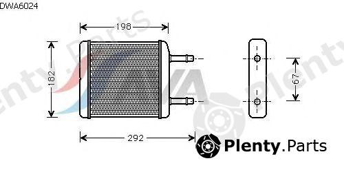  AVA QUALITY COOLING part DWA6024 Heat Exchanger, interior heating