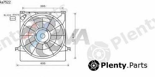  AVA QUALITY COOLING part KA7522 Fan, radiator