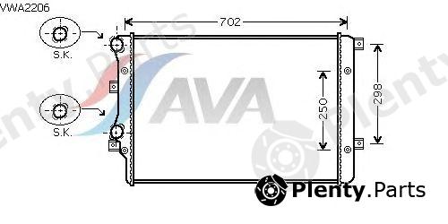  AVA QUALITY COOLING part VWA2206 Radiator, engine cooling