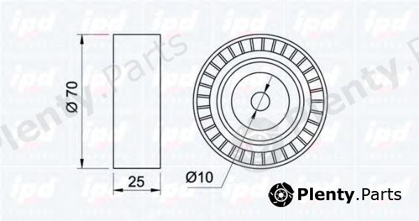  IPD part 14-0492 (140492) Deflection/Guide Pulley, v-ribbed belt