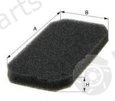  MFILTER part K-993 (K993) Filter, interior air