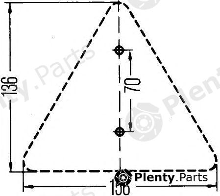  HELLA part 8RA002020-001 (8RA002020001) Reflex Reflector